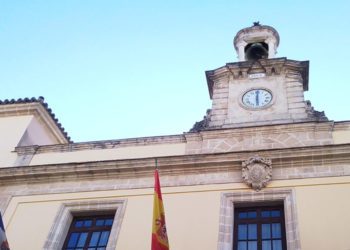 El reloj del Ayuntamiento jerezano que dará las campanadas para la Andalucía televisiva / FOTO: DBC