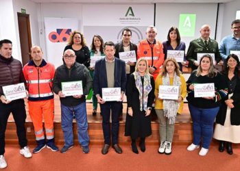 Posado en la entrega de nuevas acreditaciones / FOTO: Eulogio García