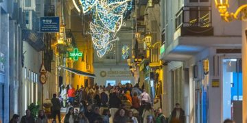 La calle San Rafael en navidades / FOTO: Ayto.