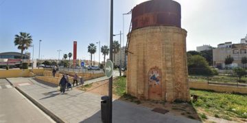 Estampa del histórico depósito de aguas