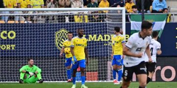Ledesma en el suelo tras encajar uno de los goles / FOTO: Eulogio García
