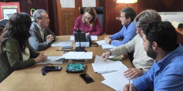 Un momento de la reunión en Alcaldía / FOTO: Ayto.