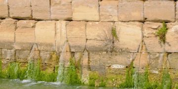El agua potable saliendo a chorros del mismo puente / FOTO: Ayto,