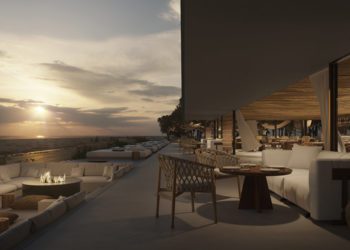 Recreación virtual de una de las zonas de hotel