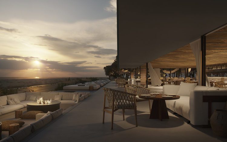 Recreación virtual de una de las zonas de hotel