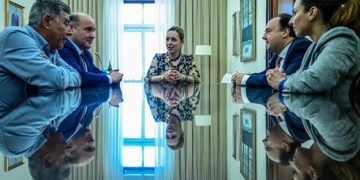 Un momento de la reunión en la Diputación / FOTO: Eulogio García