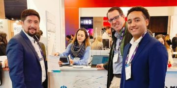 Representantes del proyecto gaditano en el MWC 2024 / FOTO: Junta