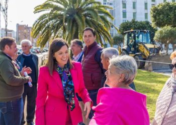 Cavada supervisando el inicio de los trabajos / FOTO: Ayto.