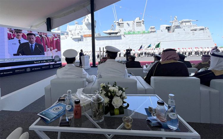 Un momento de la ceremonia en la base naval Rey Faisal / FOTO: Navantia