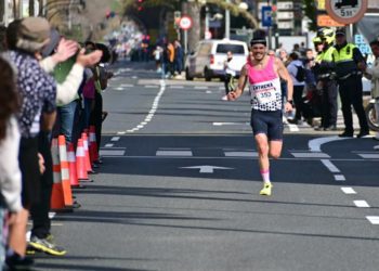 Los últimos metros del ganador, Juan Calero / FOTO: Eulogio García