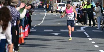 Los últimos metros del ganador, Juan Calero / FOTO: Eulogio García