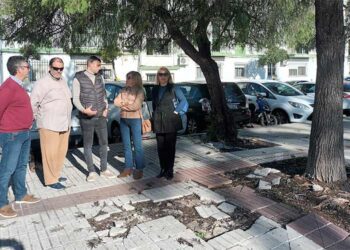 Representantes socialistas visitando Pinillo Chico / FOTO: PSOE