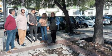 Representantes socialistas visitando Pinillo Chico / FOTO: PSOE