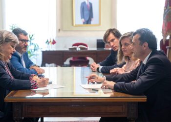 Un momento de la reunión en Alcaldía / FOTO: Ayto.