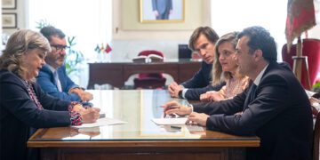 Un momento de la reunión en Alcaldía / FOTO: Ayto.