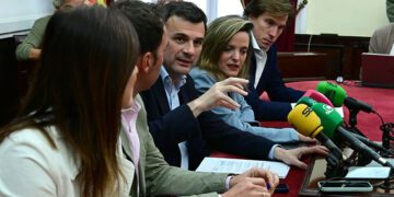 En rueda de prensa tras la última Junta de Gobierno Local / FOTO: Eulogio García