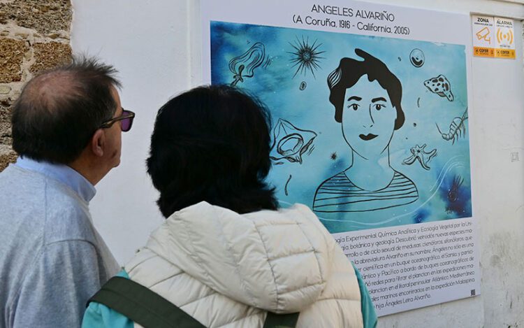 Una de las ilustraciones de la muestra callejera / FOTO: Eulogio García