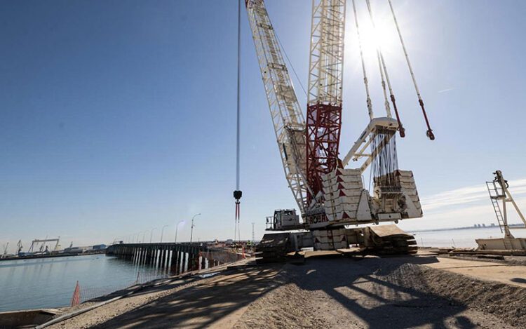 Las obras de emergencia avanza en el puente Carranza / FOTO: Ereagafoto