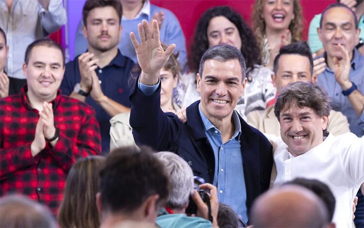 Sánchez en un acto de la campaña electoral vasca / FOTO: PSOE