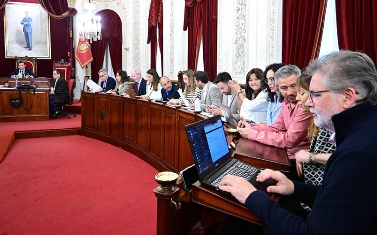 La bancada de la oposición en el último pleno / FOTO: Eulogio García