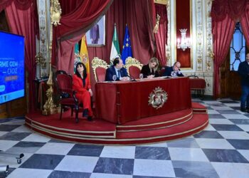 Detallando el último informe en el Salón Regio / FOTO: Eulogio García