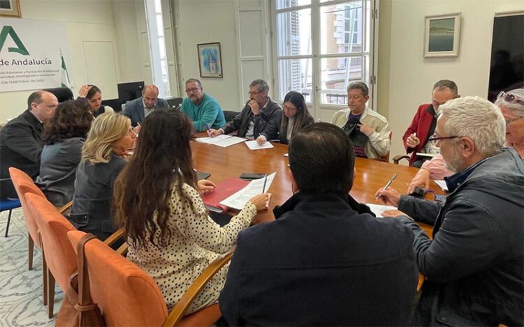 Un momento de la reunión inacabada del pasado febrero / FOTO: Junta