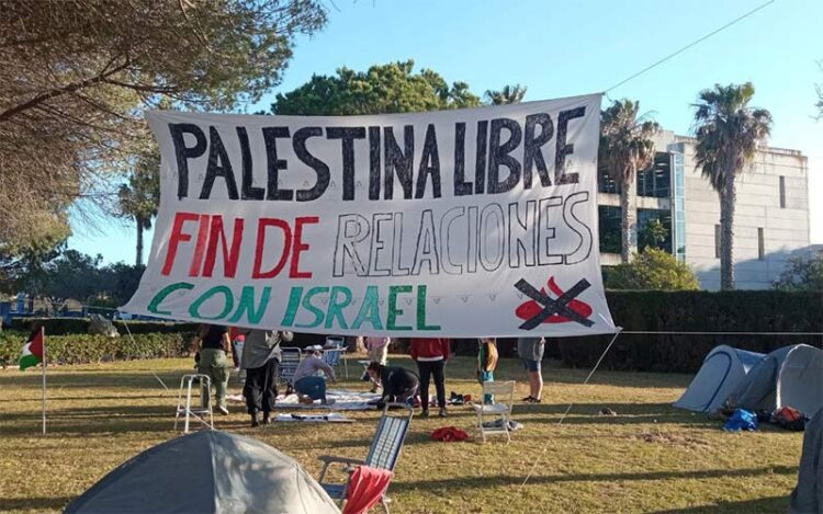 La acampada en el campus del Río San Pedro / FOTO: PCA