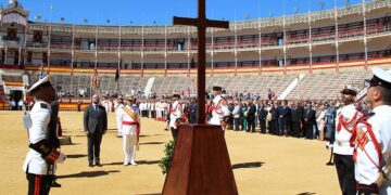 Beardo, firme como un soldado, en un momento del acto / FOTO: Ministerio de Defensa
