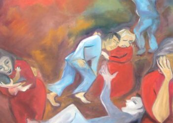 Detalle de 'Contra el horror', una de las obras de la exposición