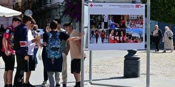 Uno de los paneles de la exposición en San Antonio / FOTO: Eulogio García