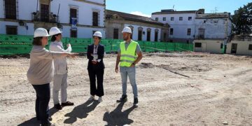La plaza en pleno proceso de remodelación / FOTO: Ayto.