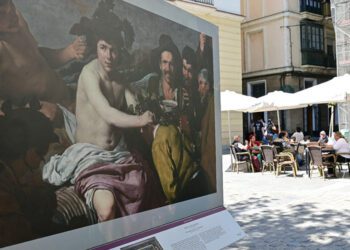 Terraza en la plaza de España de Cádiz / FOTO: Eulogio García