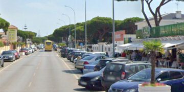 Tramo de la Carretera de La Barrosa en verano / FOTO: Google Maps