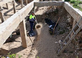 Durante pasados trabajos de exhumación de restos de represaliados del franquismo / FOTO: Eulogio García