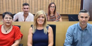 Los cinco concejales del PSOE antes de las bajas / FOTO: PSOE