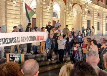 Concentración en solidaridad con Palestina convocada meses atrás por la Apdha / FOTO: Apdha