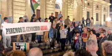 Concentración en solidaridad con Palestina convocada meses atrás por la Apdha / FOTO: Apdha