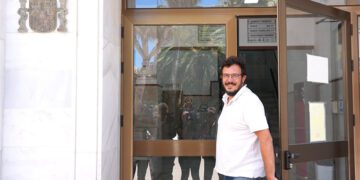 Saliendo del Juzgado tres horas después, en junio de 2024 / FOTO: Eulogio García