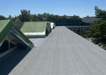 La cubierta del colegio adecentada / FOTO: Ayto.