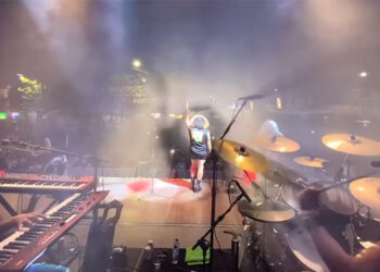 Mojinos Escozios en uno de sus conciertos en 2023