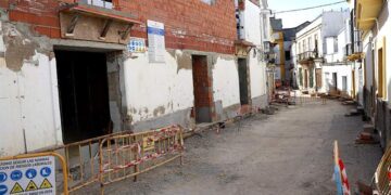 Obra en marcha en la calle Barrancos / FOTO: Ayto.