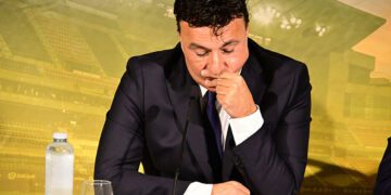Pina reflexivo en una pasada rueda de prensa / FOTO: Eulogio García