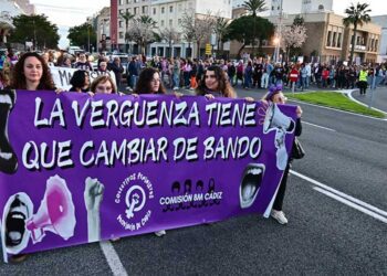 Marcha de colectivos feministas el 25-N de 2024 / FOTO: Eulogio García