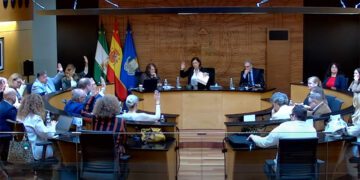 Los concejales del PSOE votando a favor / FOTO: Youtube