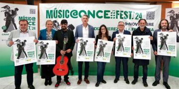 Presentando el cartel del festival en la sede de la ONCE de Cádiz / FOTO: ONCE
