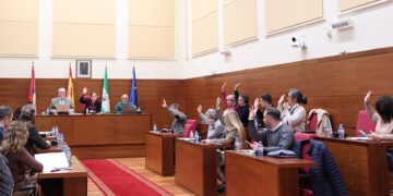 Un momento del pleno presidido por Ana González / FOTO: Ayto.