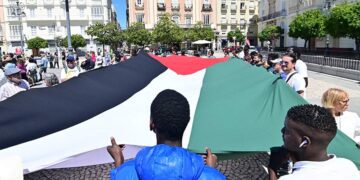 Acto en solidaridad con Palestina celebrado en Cádiz meses atrás / FOTO: Eulogio García