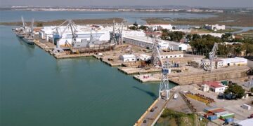 Vista aérea del astillero de San Fernando / FOTO: Navantia