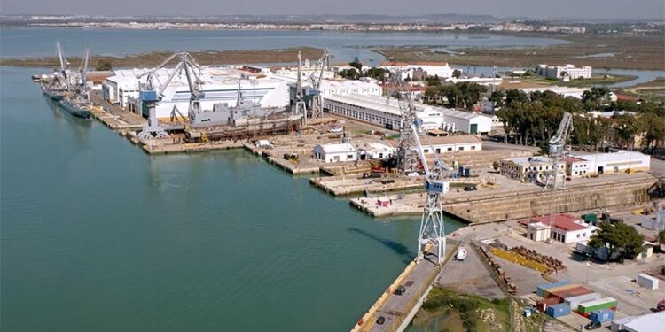 Vista aérea del astillero de San Fernando / FOTO: Navantia