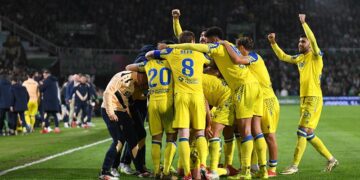 Celebrando uno de los goles / FOTO: Cádiz CF